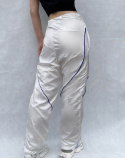 Tissie White Parachute Pants